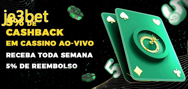 Promoções do cassino ao Vivo je3bet